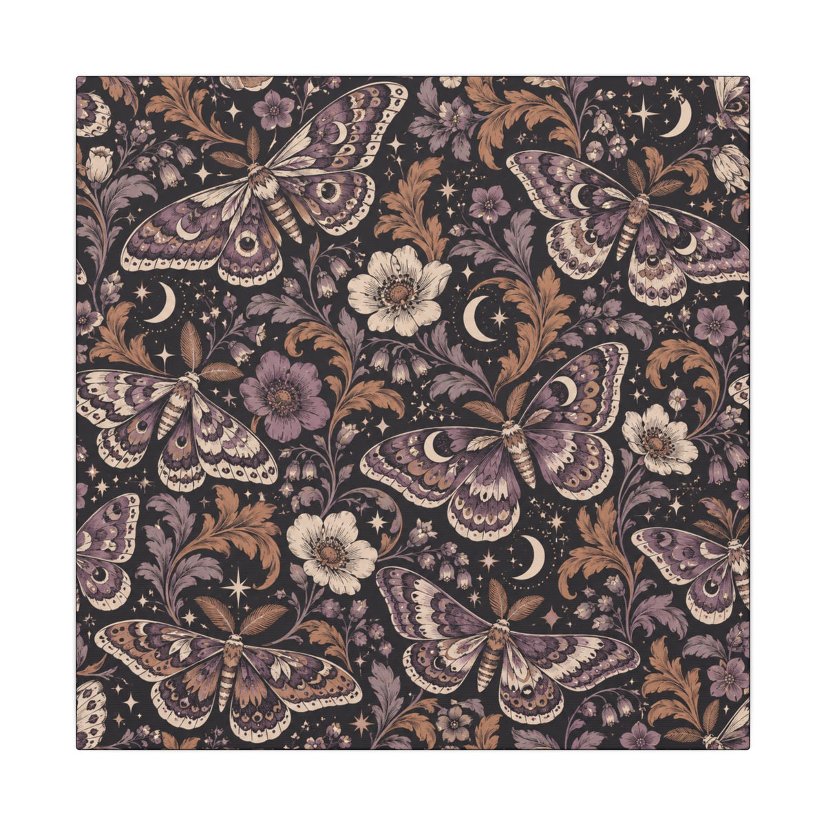 Velvet Wings Pattern — Matte Stretched Canvas