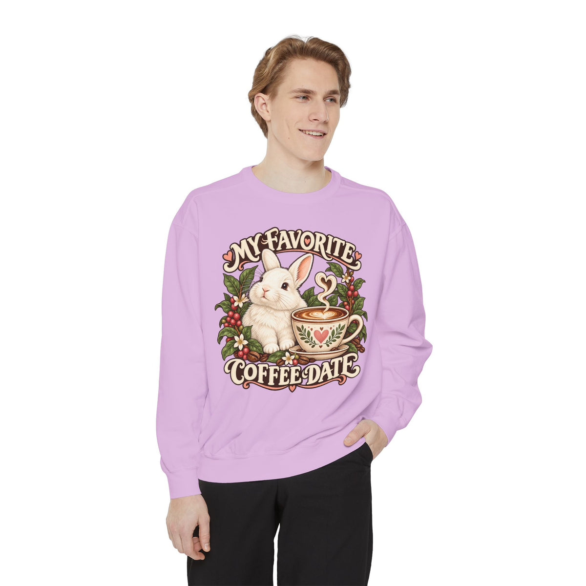 Coffee Companion — Custom Pet Portrait Crewneck