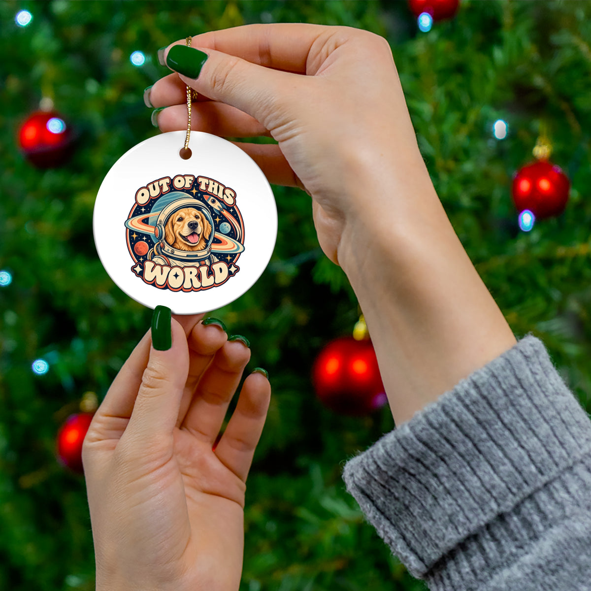 Space Cadet — Custom Pet Portrait Keepsake Ornament