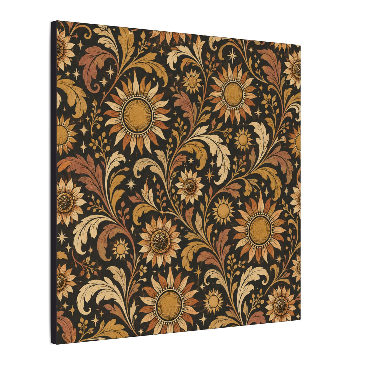 Solar Scroll Pattern — Matte Stretched Canvas