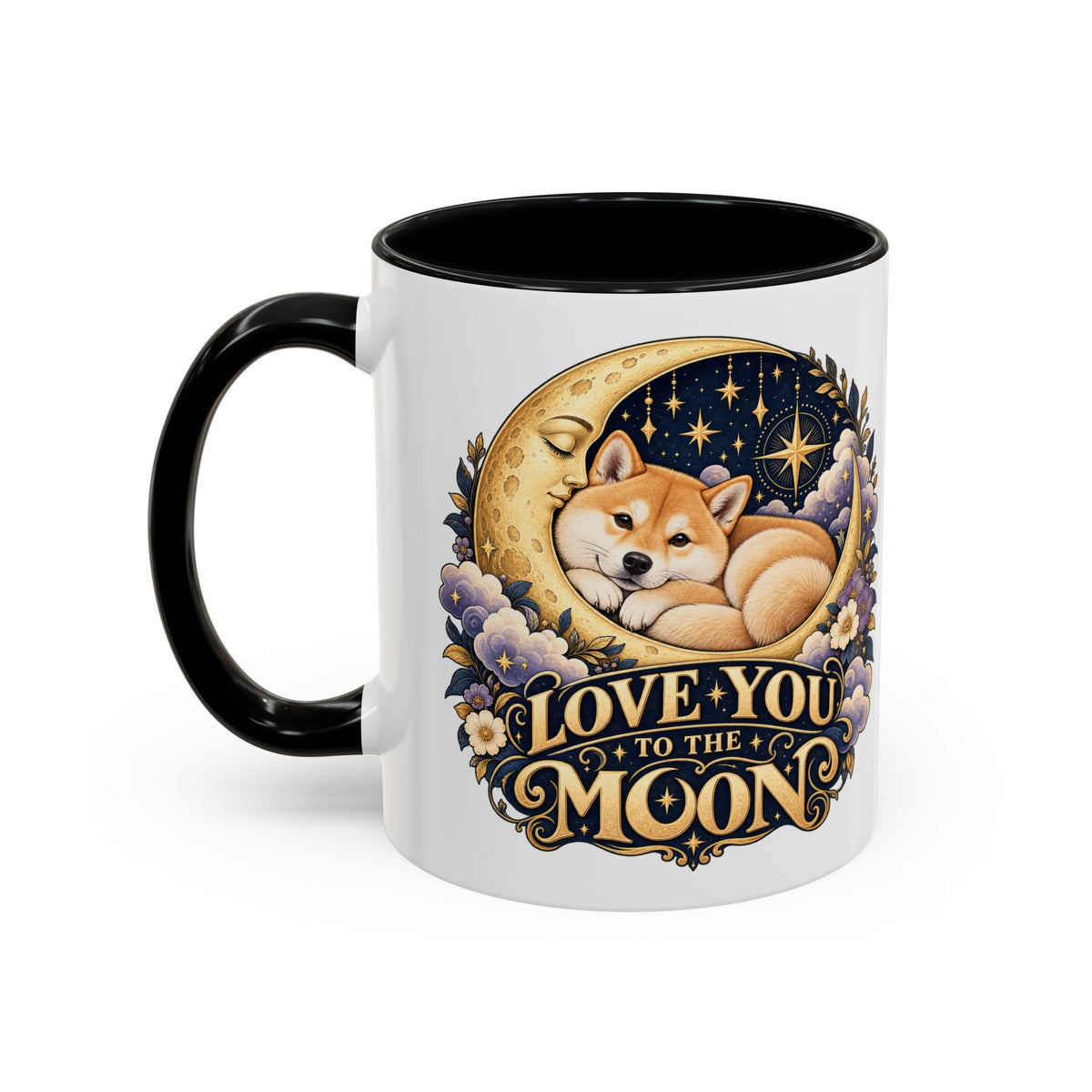 Love You to the Moon — Custom Pet Portrait Accent Mug