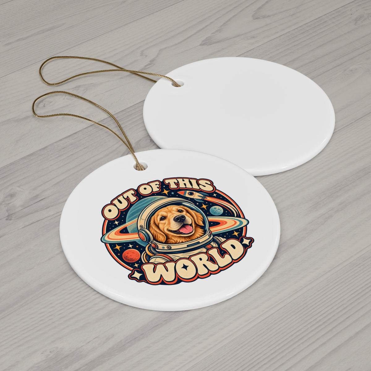 Space Cadet — Custom Pet Portrait Keepsake Ornament