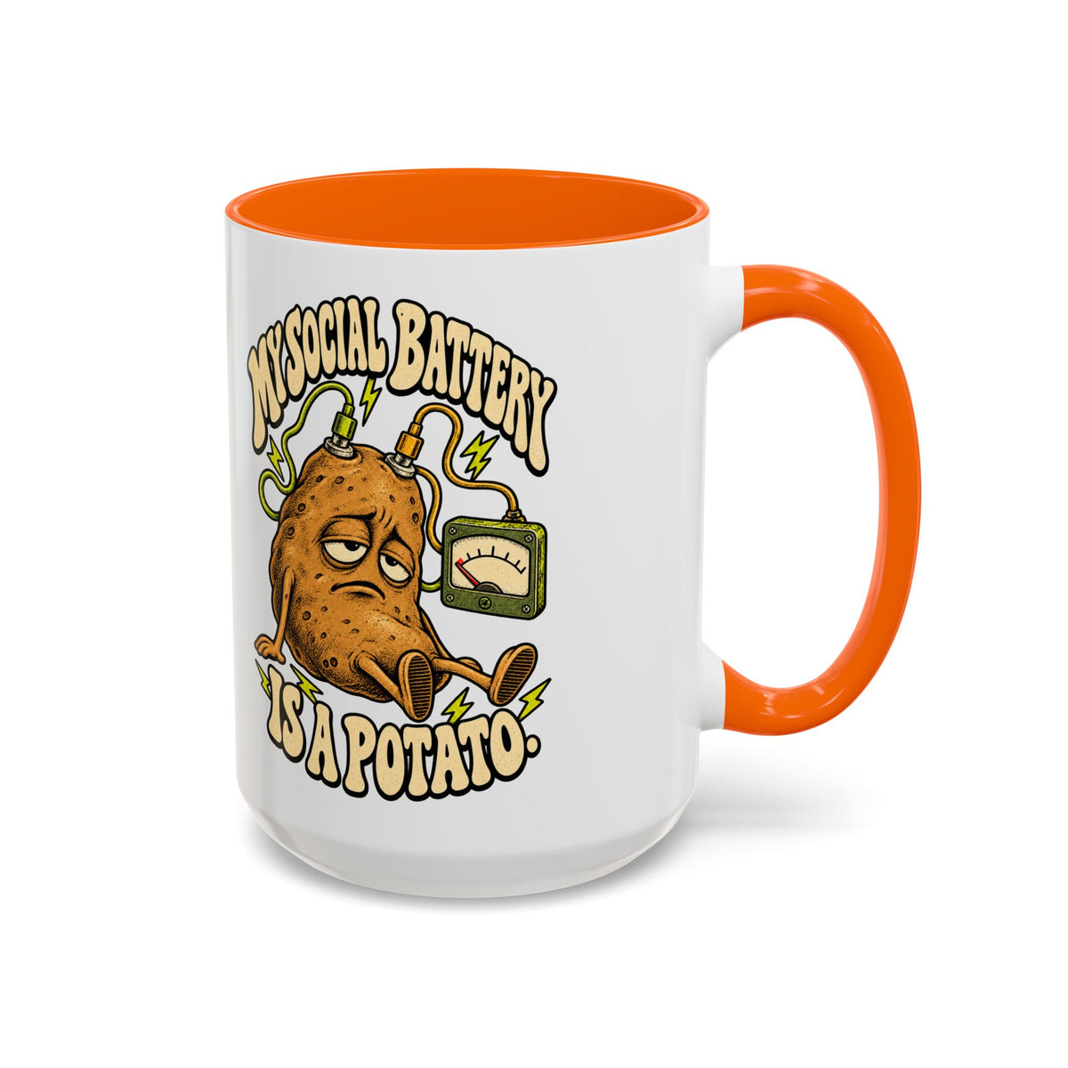 My Social Battery Is a Potato — Accent Mug