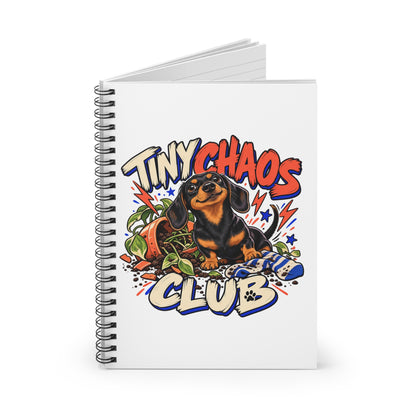 Tiny Chaos Club — Custom Pet Portrait Spiral Notebook