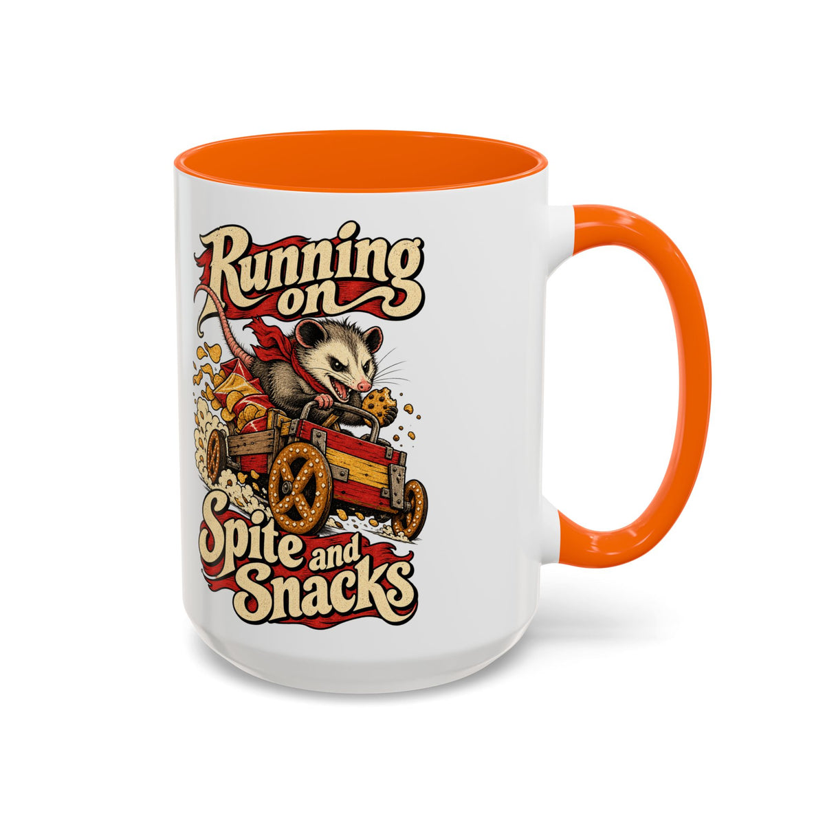 Running on Spite and Snacks — Accent Mug