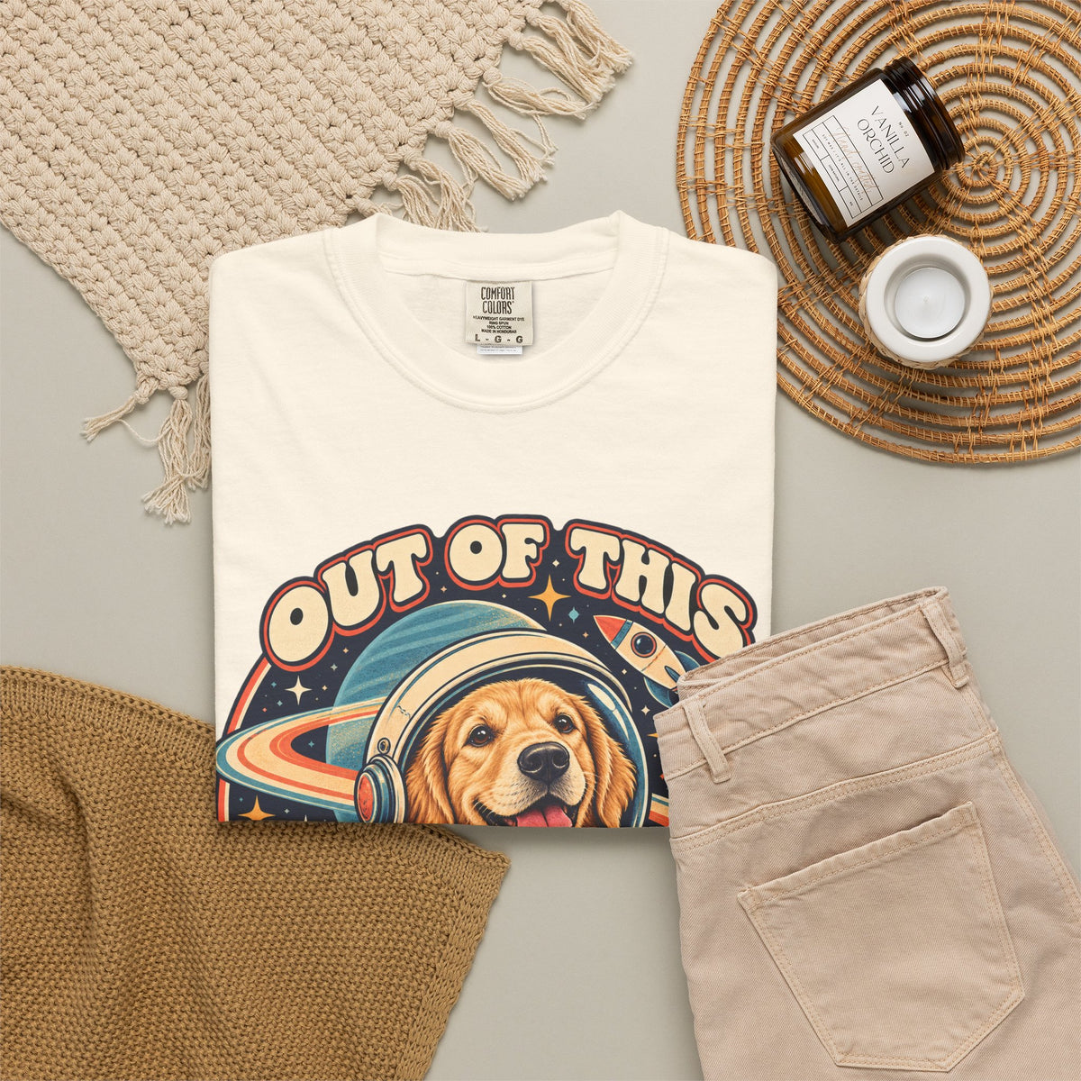 Space Cadet — Custom Pet Portrait Premium Tee