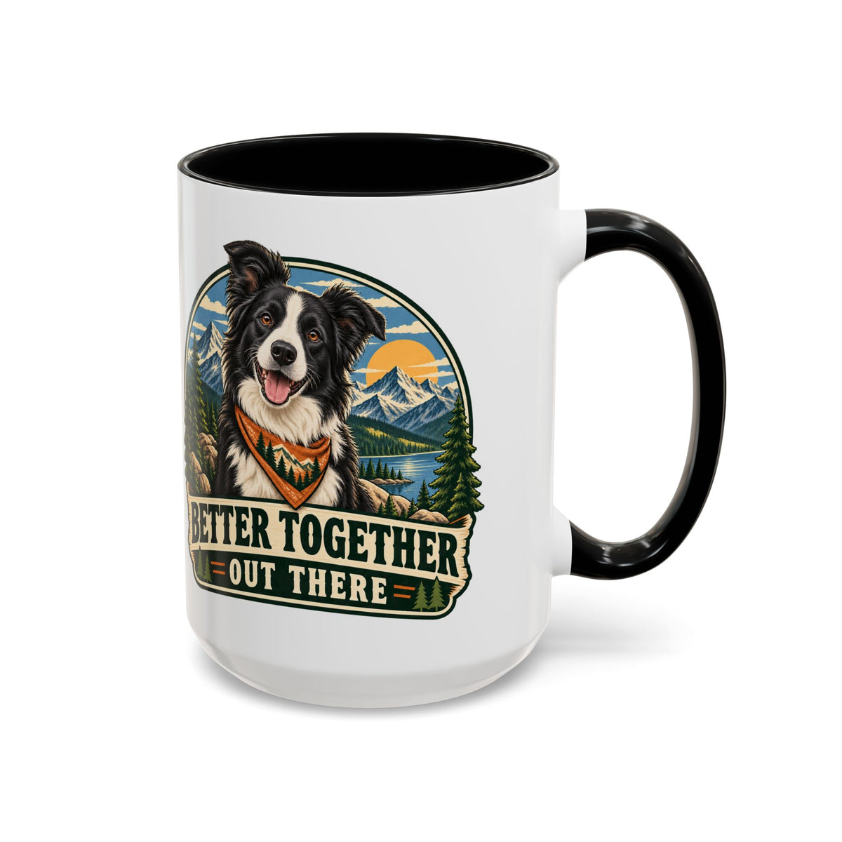 Adventure Buddy — Custom Pet Portrait Accent Mug