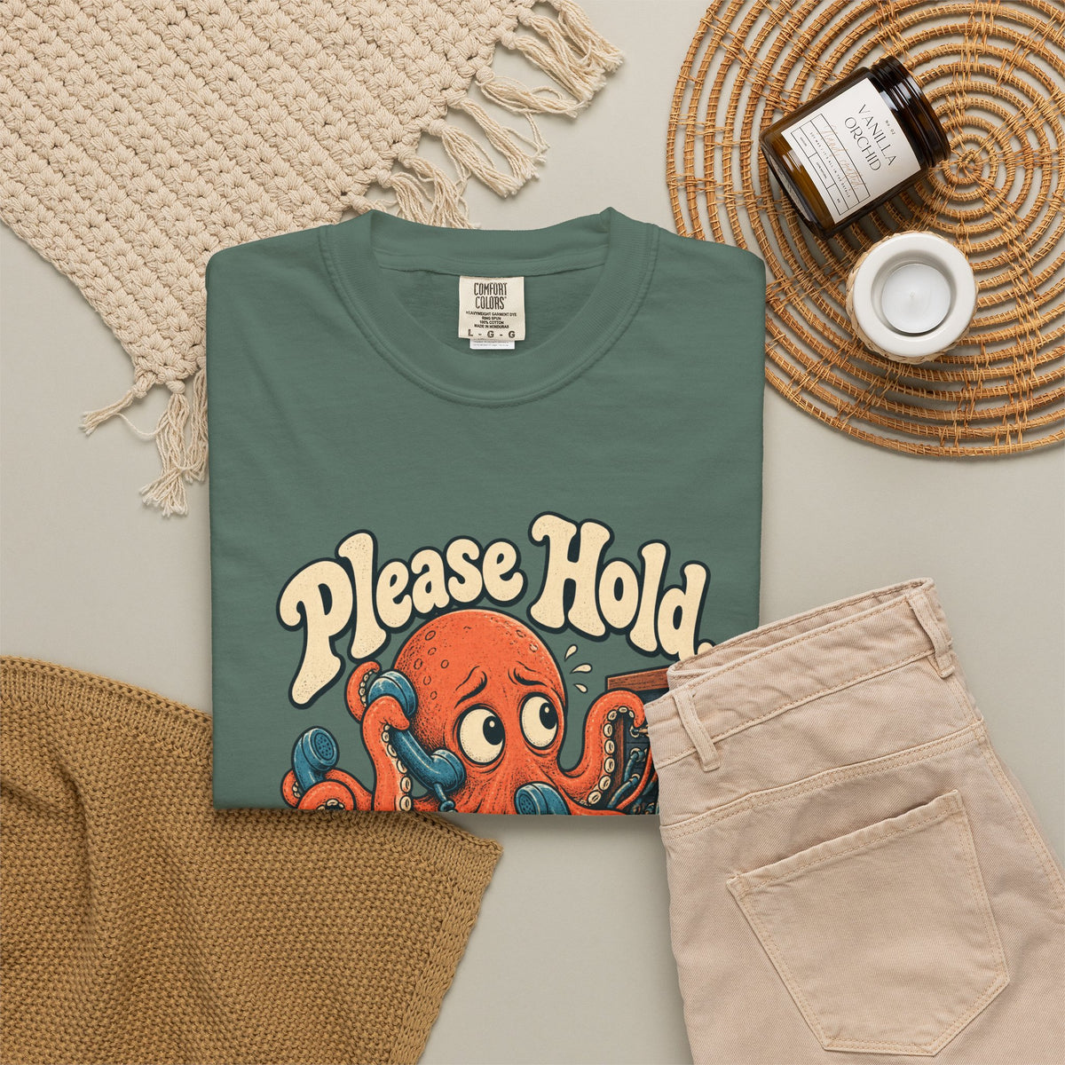 Please Hold, I'm Overthinking — Garment-Dyed Tee