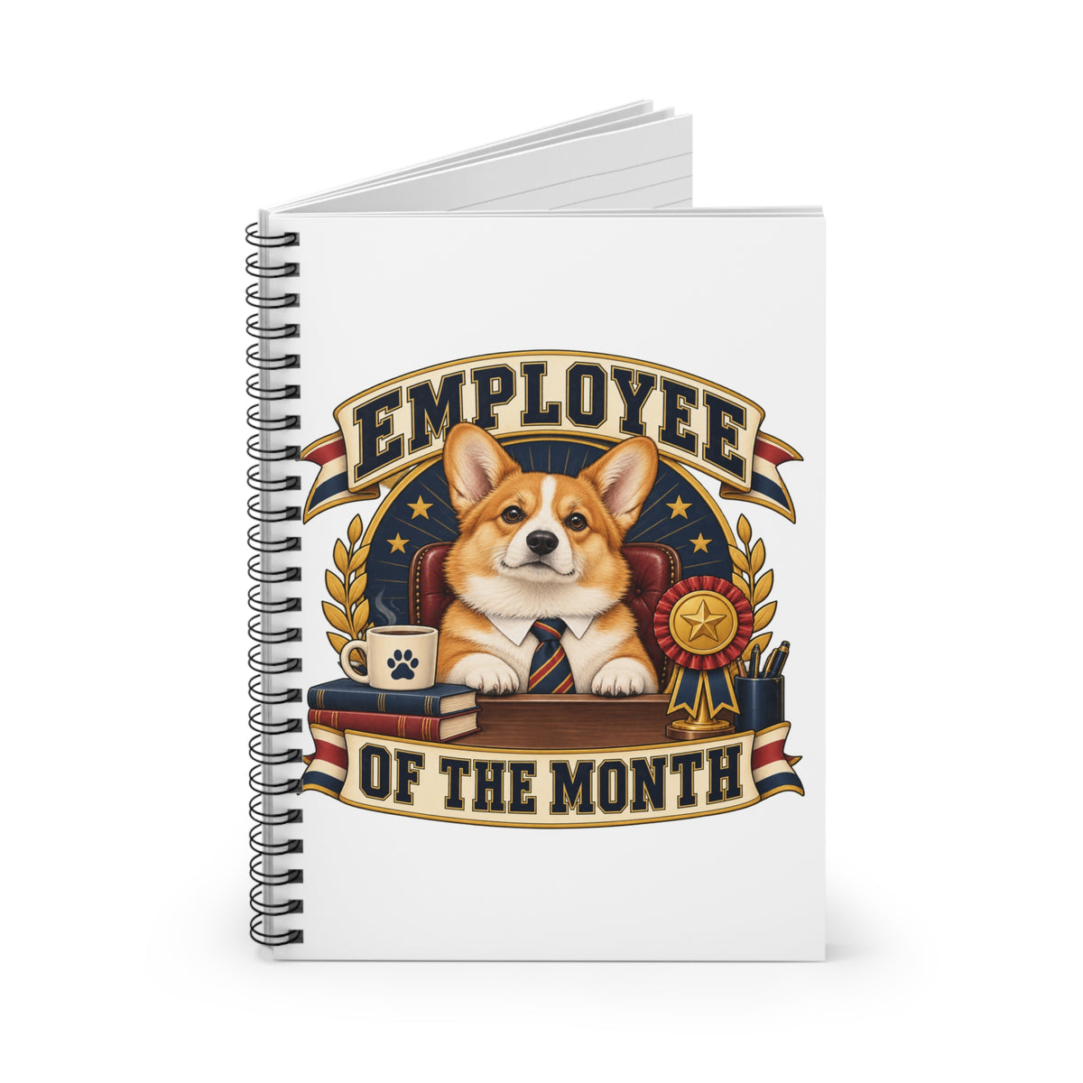 Employee of the Month — Custom Pet Portrait Spiral Notebook