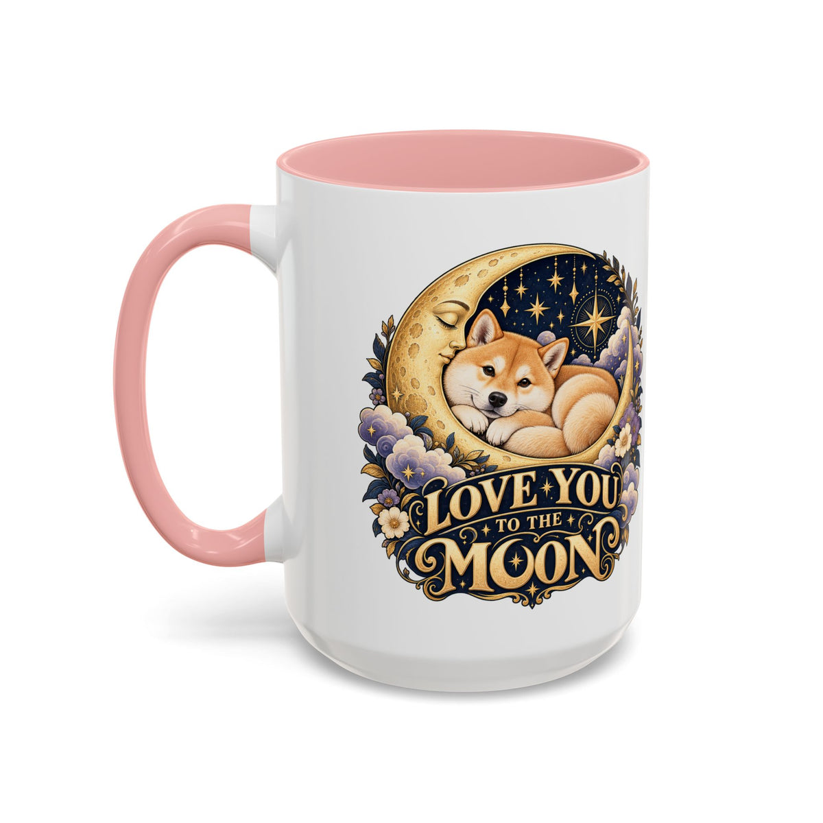 Love You to the Moon — Custom Pet Portrait Accent Mug