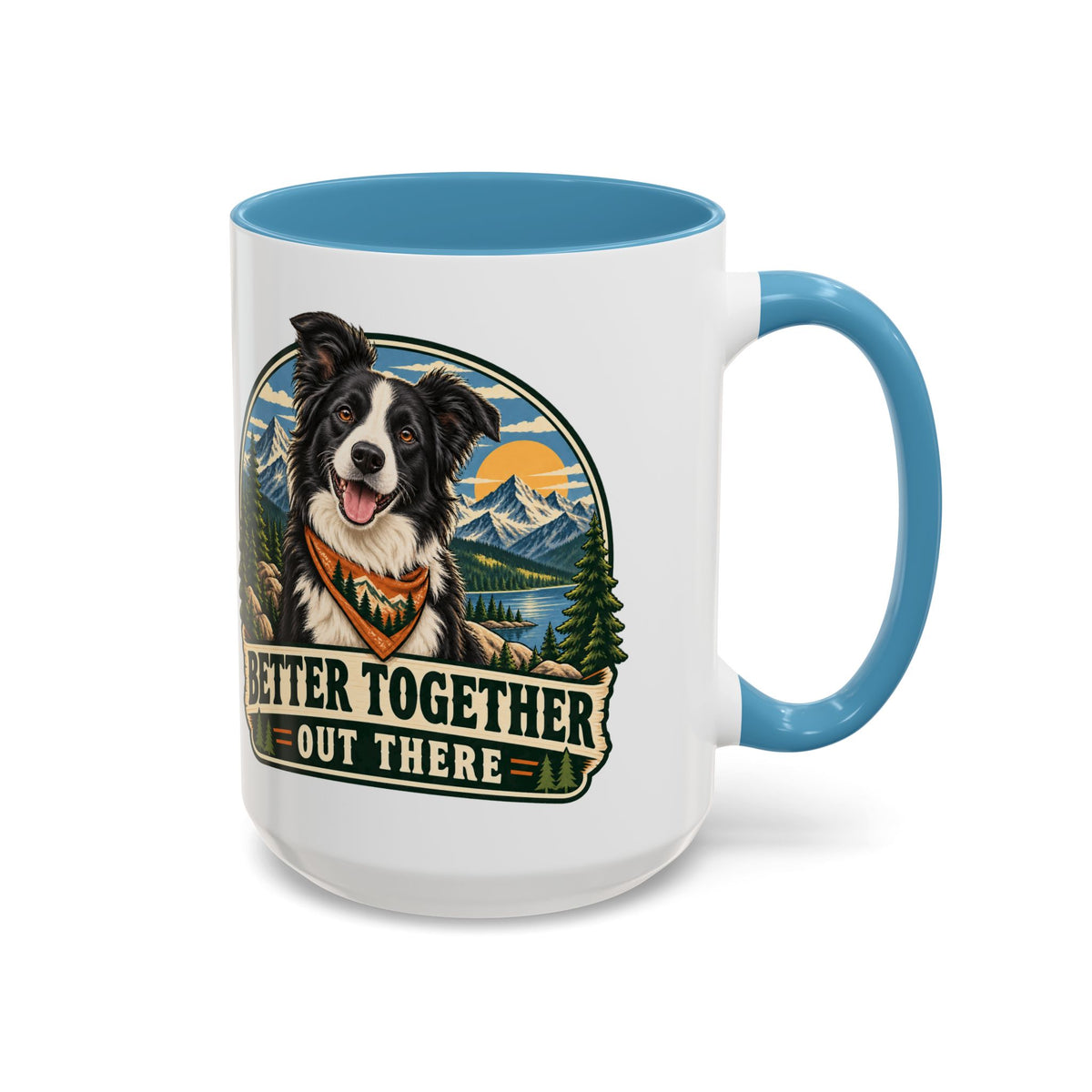 Adventure Buddy — Custom Pet Portrait Accent Mug
