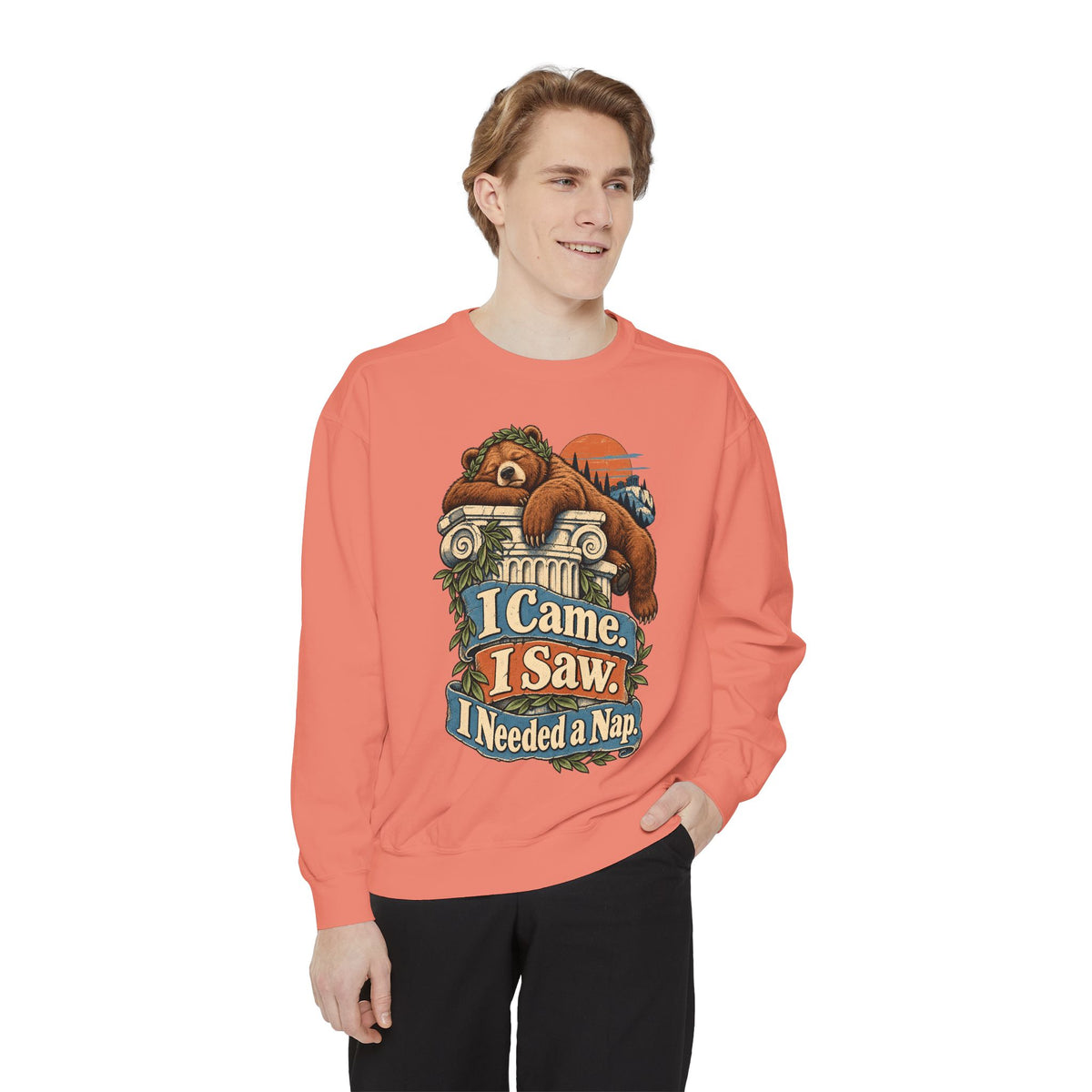 I Came. I Saw. I Needed a Nap. — Garment-Dyed Crewneck