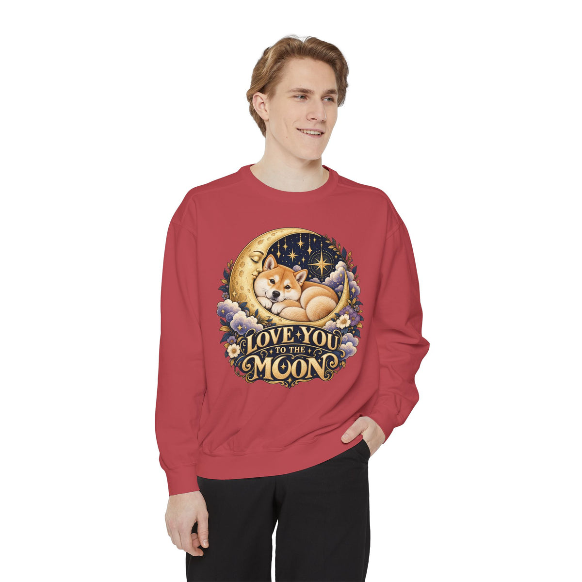 Love You to the Moon — Custom Pet Portrait Crewneck
