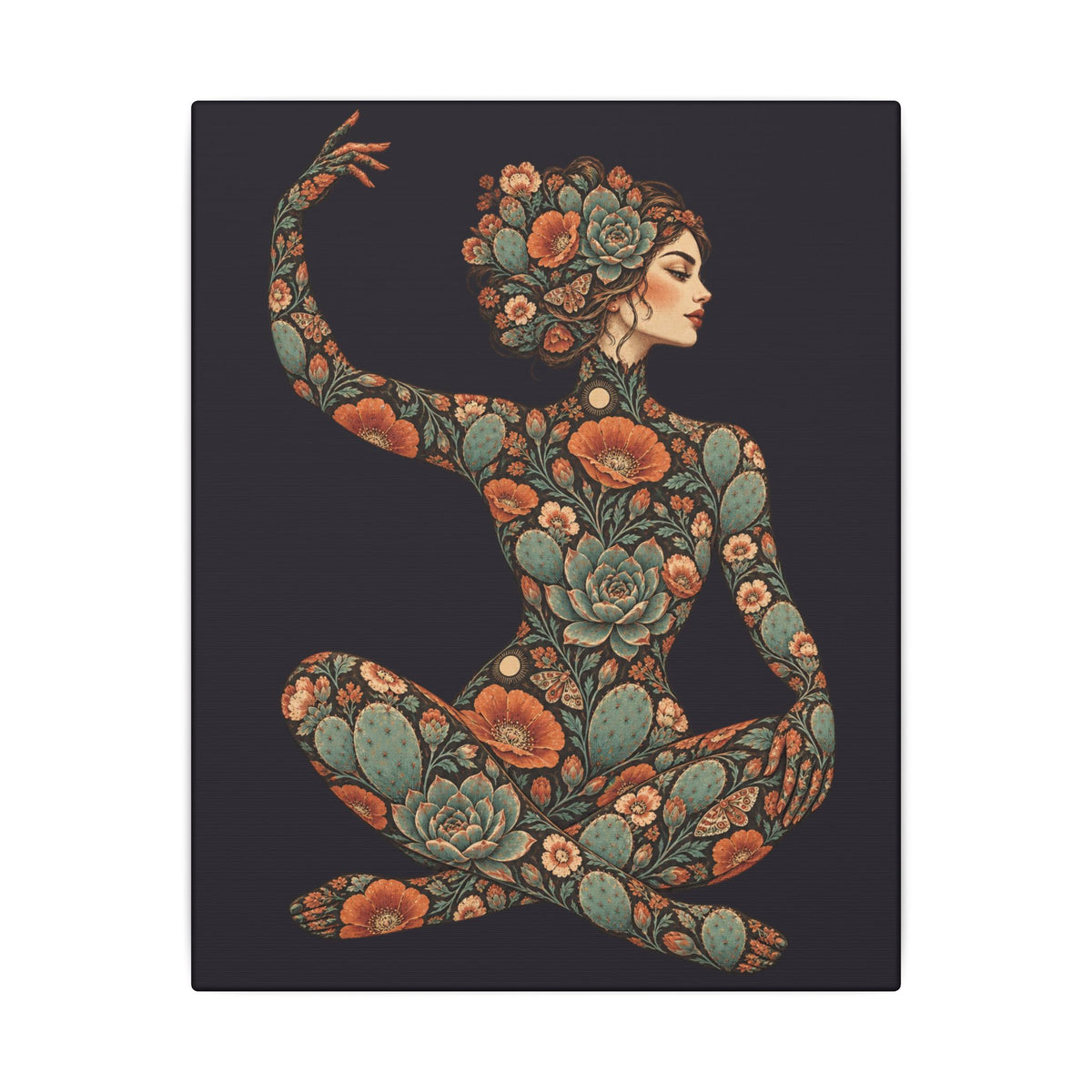 Desert Afterglow Muse — Matte Stretched Canvas