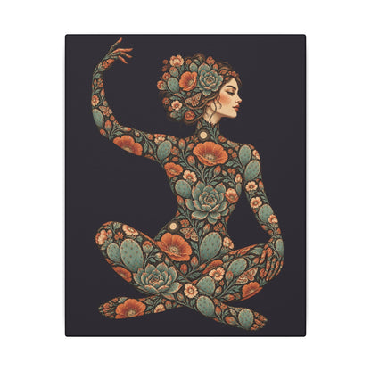 Desert Afterglow Muse — Matte Stretched Canvas