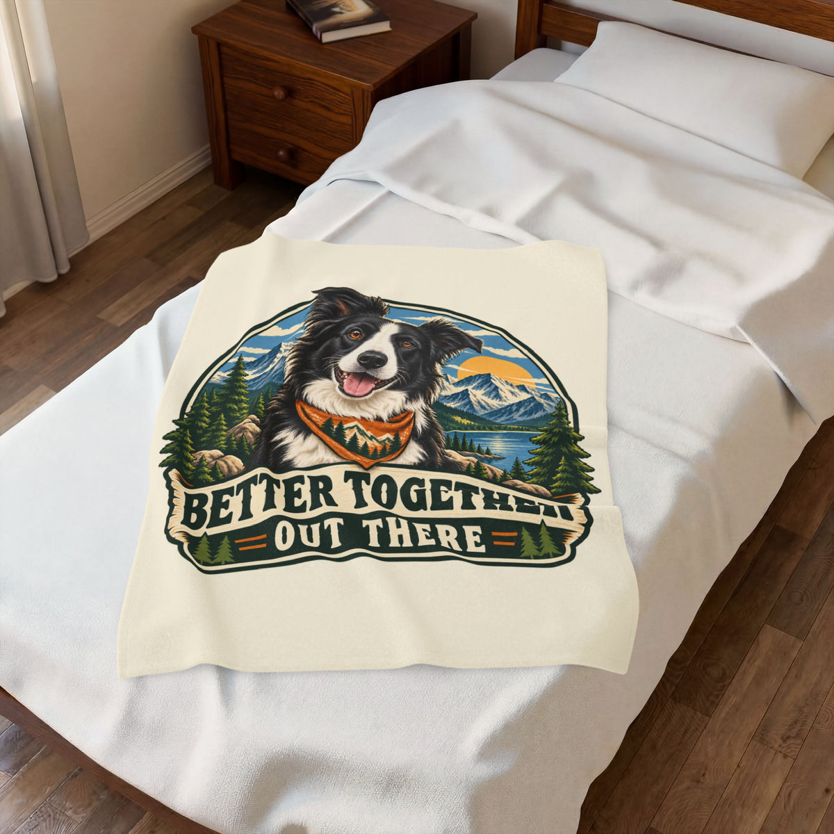 Adventure Buddy — Custom Pet Portrait Plush Blanket