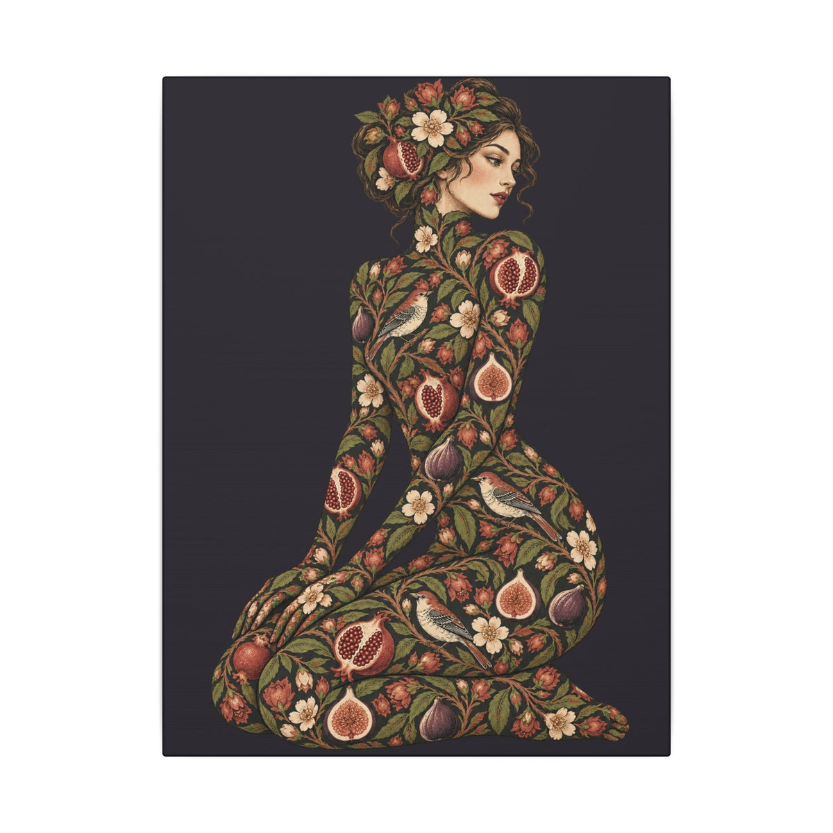 Wild Orchard Muse — Matte Stretched Canvas