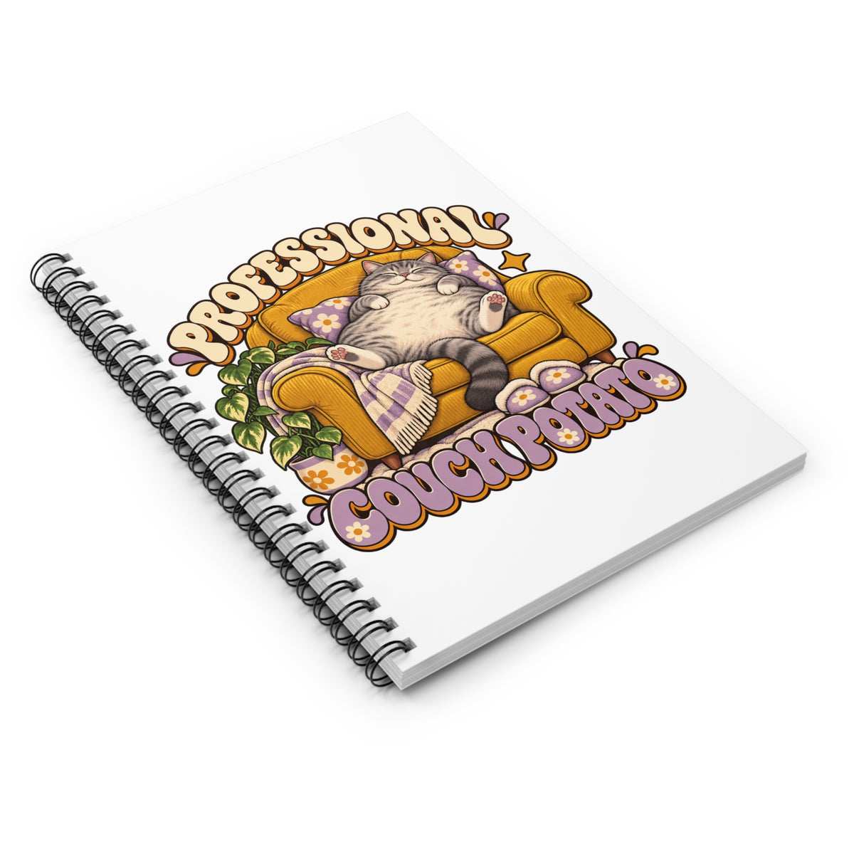 Couch Potato — Custom Pet Portrait Spiral Notebook