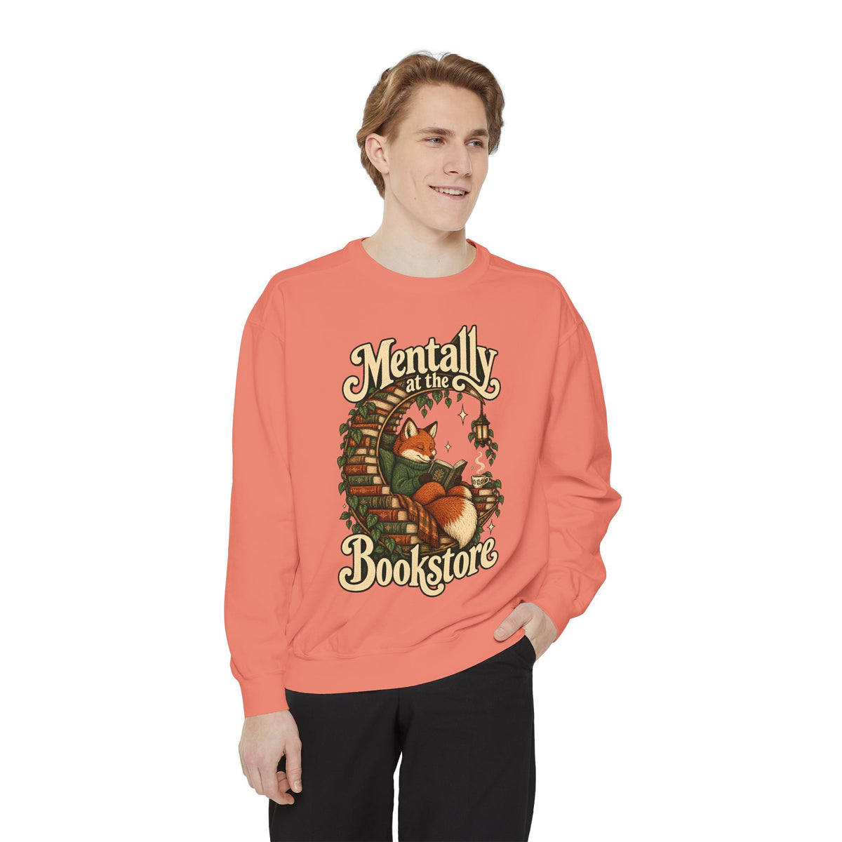Mentally at the Bookstore — Garment-Dyed Crewneck