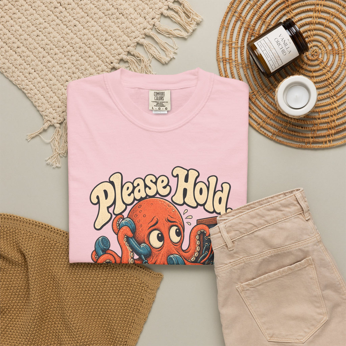 Please Hold, I'm Overthinking — Garment-Dyed Tee