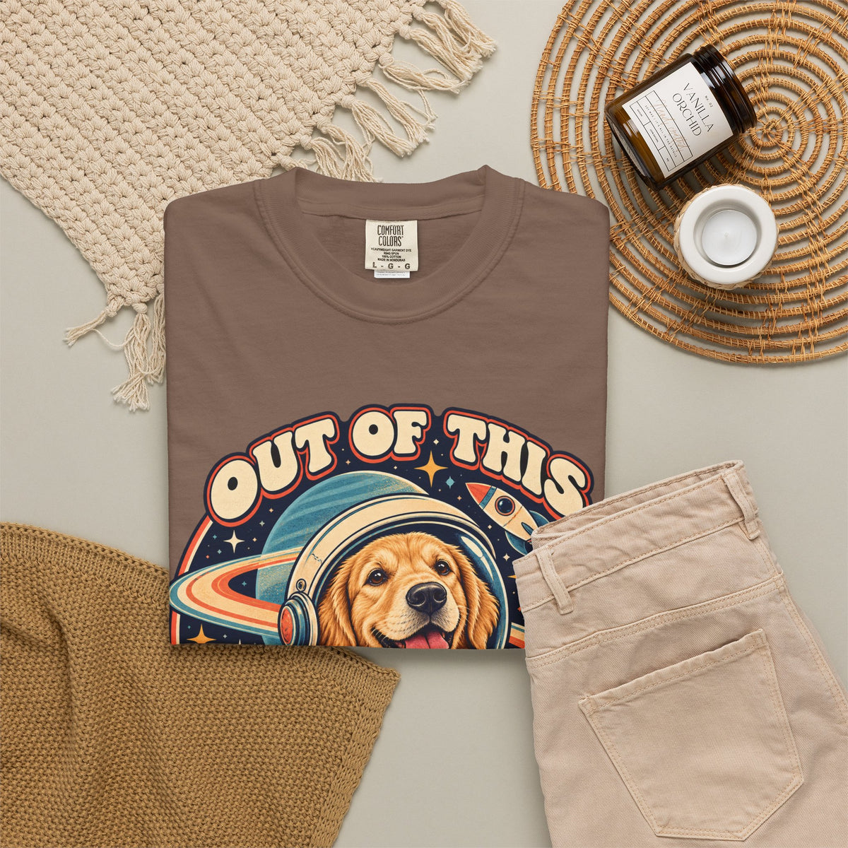 Space Cadet — Custom Pet Portrait Premium Tee