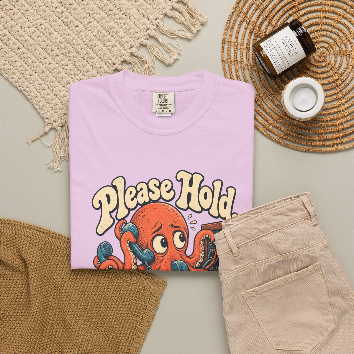 Please Hold, I'm Overthinking — Garment-Dyed Tee