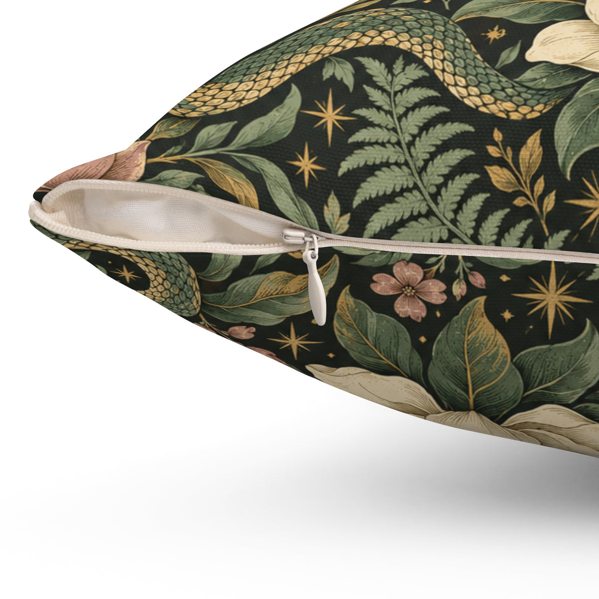 Serpent Magnolia Pattern — Accent Pillow