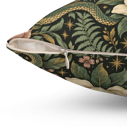 Serpent Magnolia Pattern — Accent Pillow