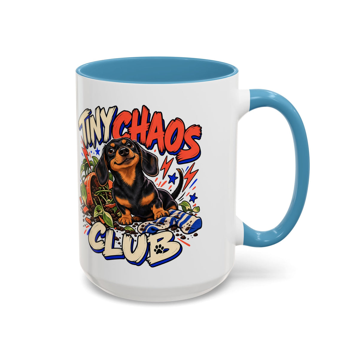 Tiny Chaos Club — Custom Pet Portrait Accent Mug