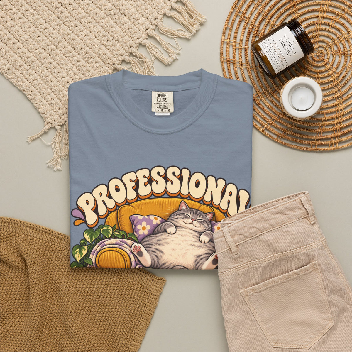 Couch Potato — Custom Pet Portrait Premium Tee