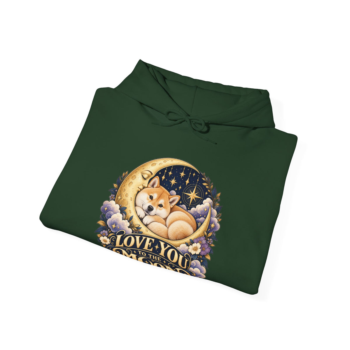 Love You to the Moon — Custom Pet Portrait Hoodie