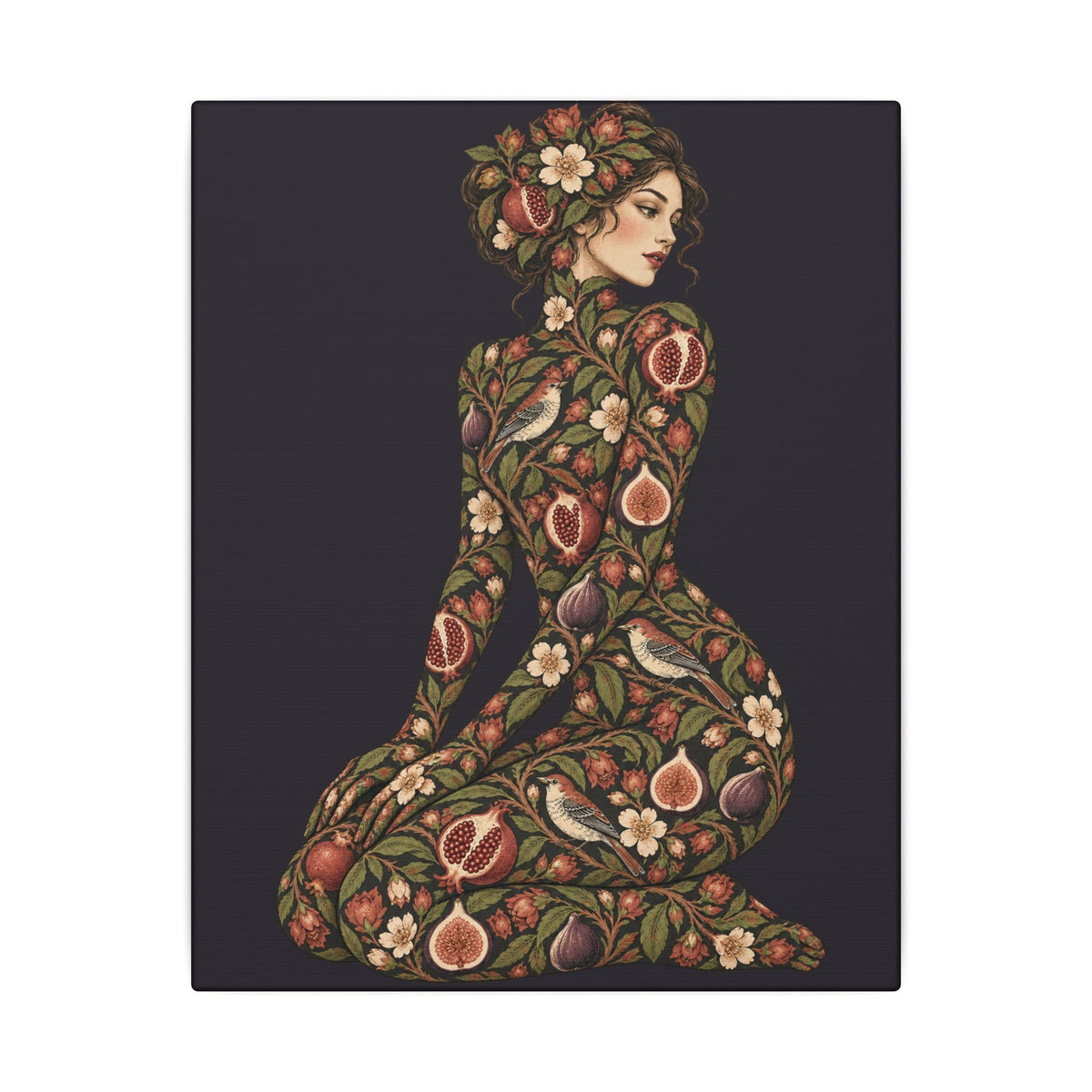 Wild Orchard Muse — Matte Stretched Canvas