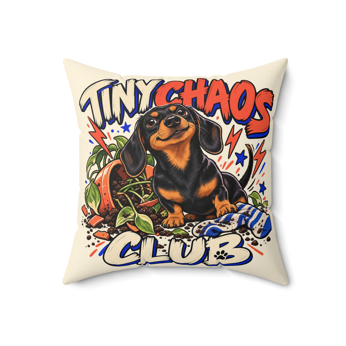 Tiny Chaos Club — Custom Pet Portrait Portrait Pillow
