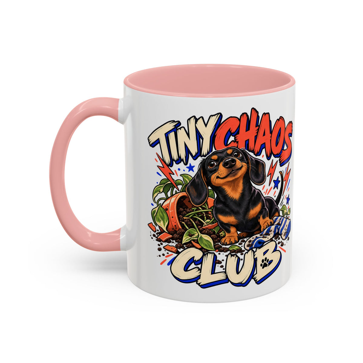 Tiny Chaos Club — Custom Pet Portrait Accent Mug