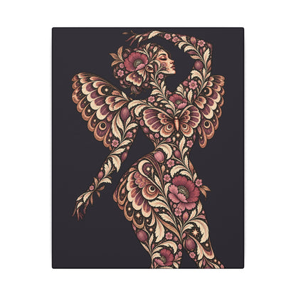Velvet Wings Reverie — Matte Stretched Canvas