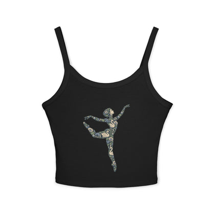 Moonlit Swan Muse — Fitted Strap Cami