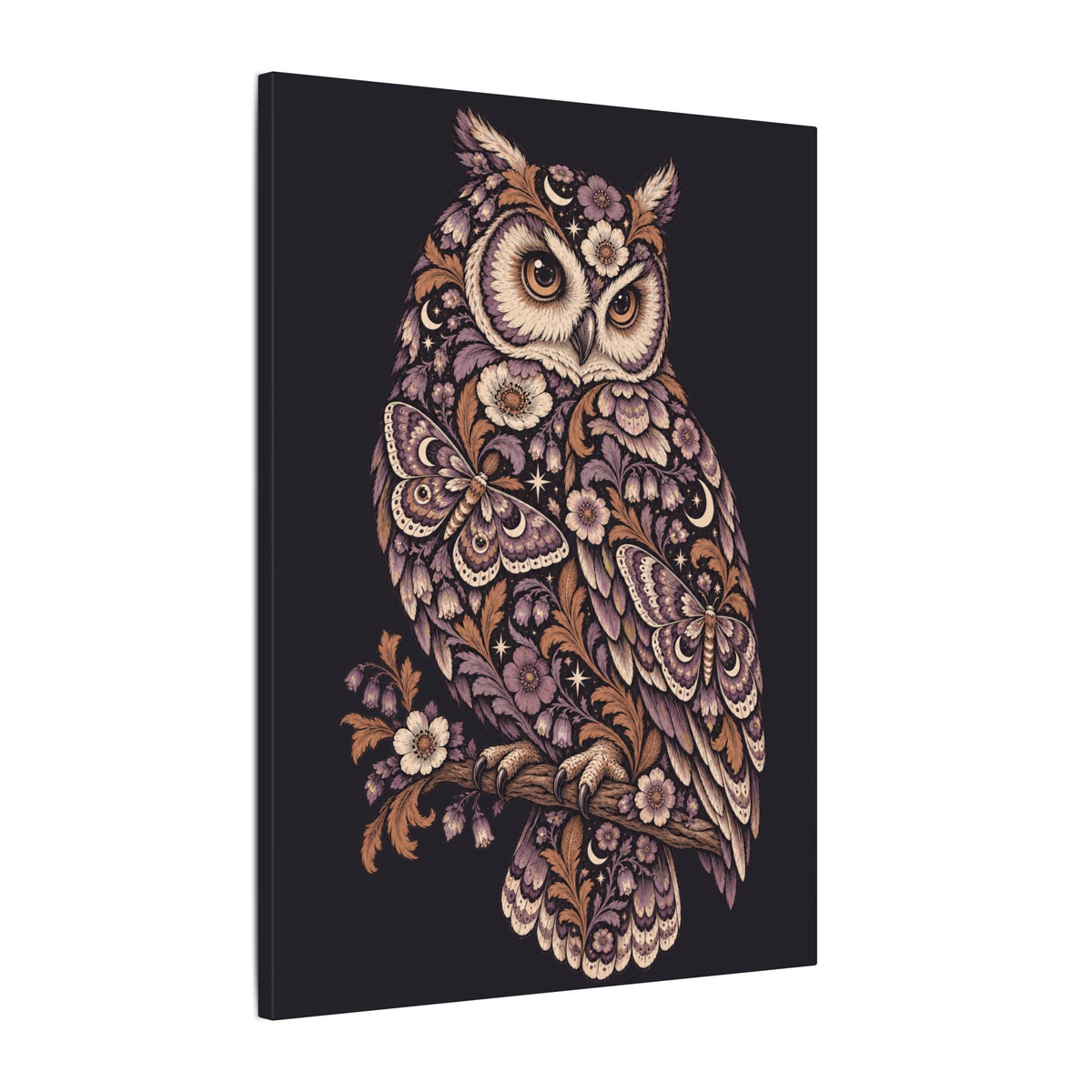 Velvet Sentinel — Matte Stretched Canvas