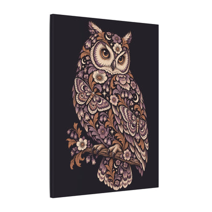 Velvet Sentinel — Matte Stretched Canvas