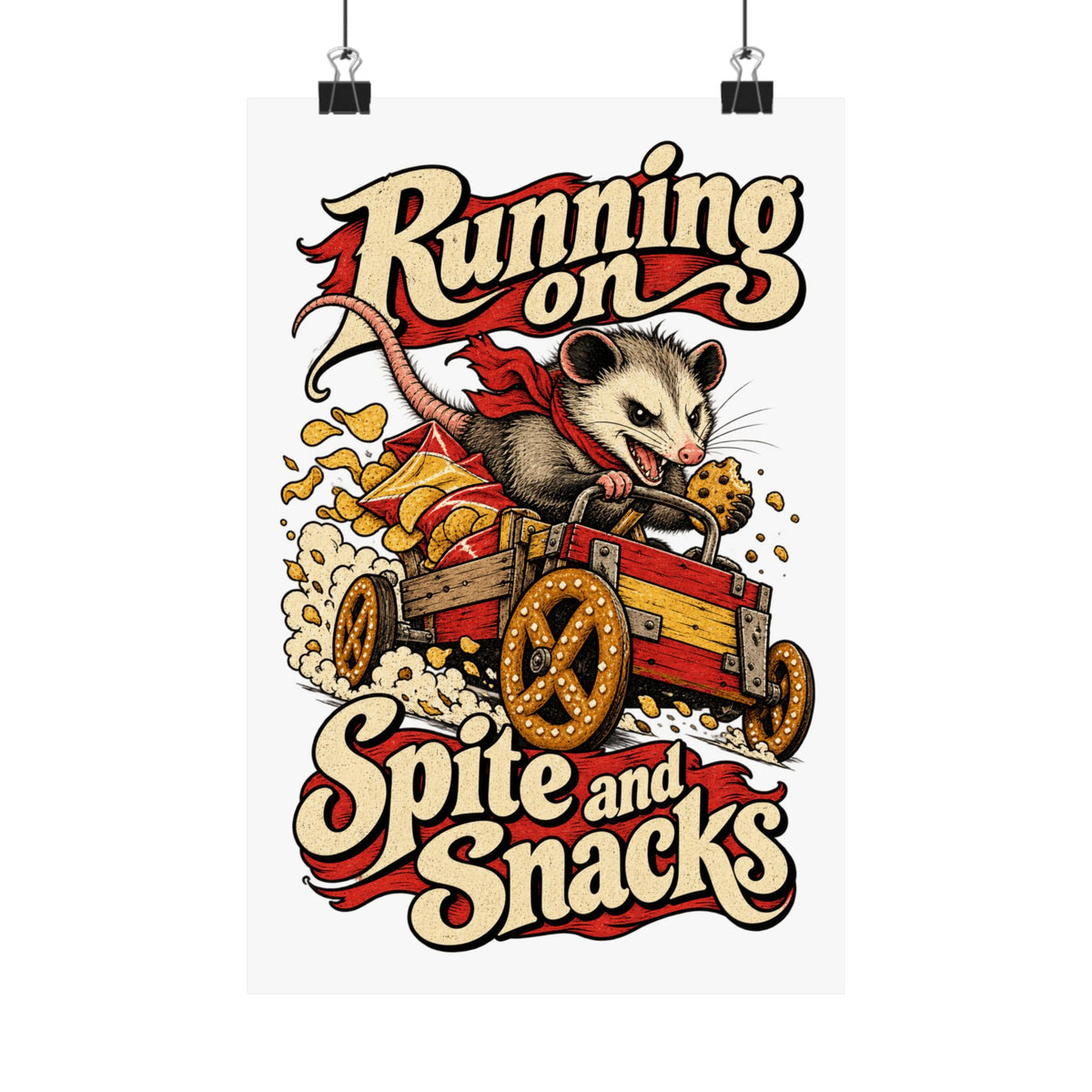 Running on Spite and Snacks — Matte Art Print