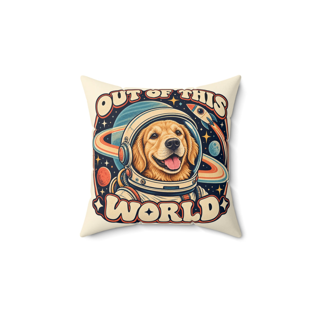 Space Cadet — Custom Pet Portrait Portrait Pillow