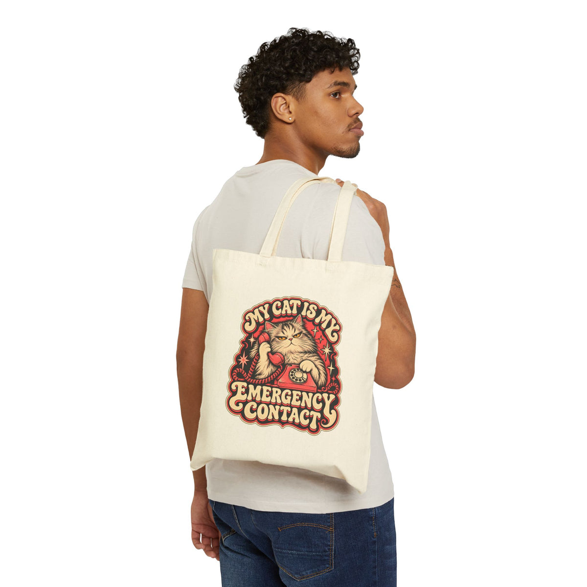 My Cat Is My Emergency Contact — Canvas Tote