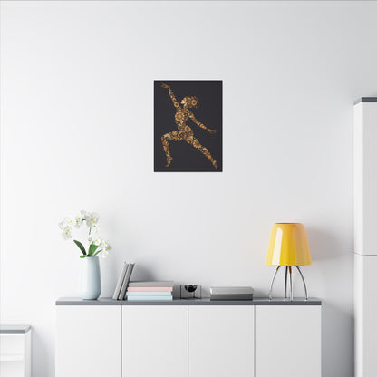 Solar Scroll Muse — Matte Stretched Canvas