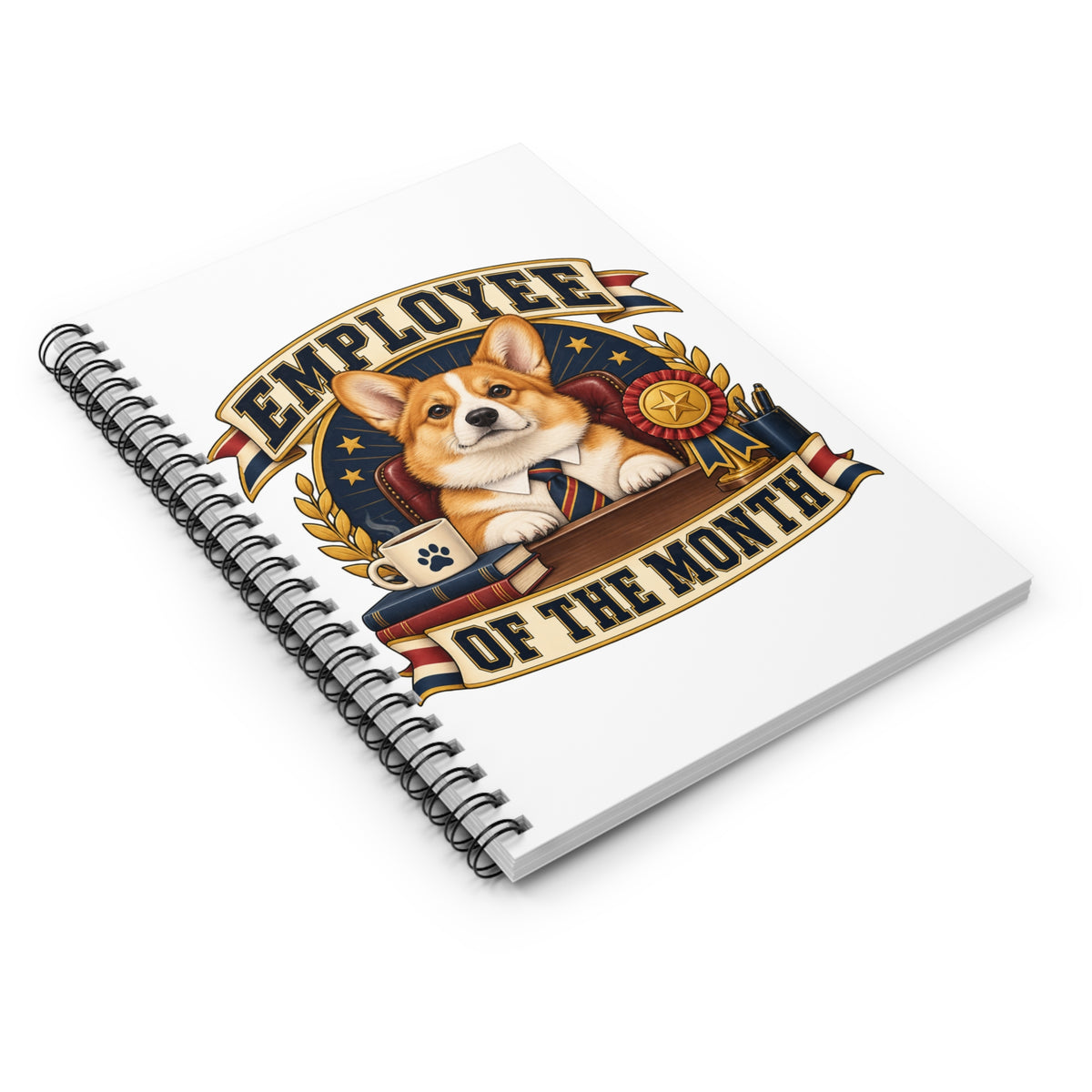 Employee of the Month — Custom Pet Portrait Spiral Notebook