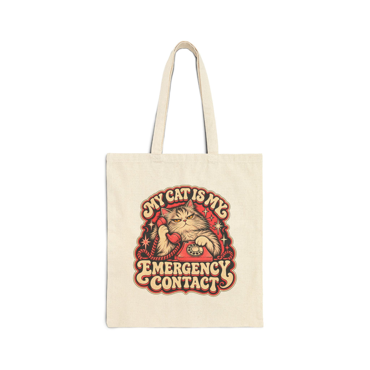 My Cat Is My Emergency Contact — Canvas Tote