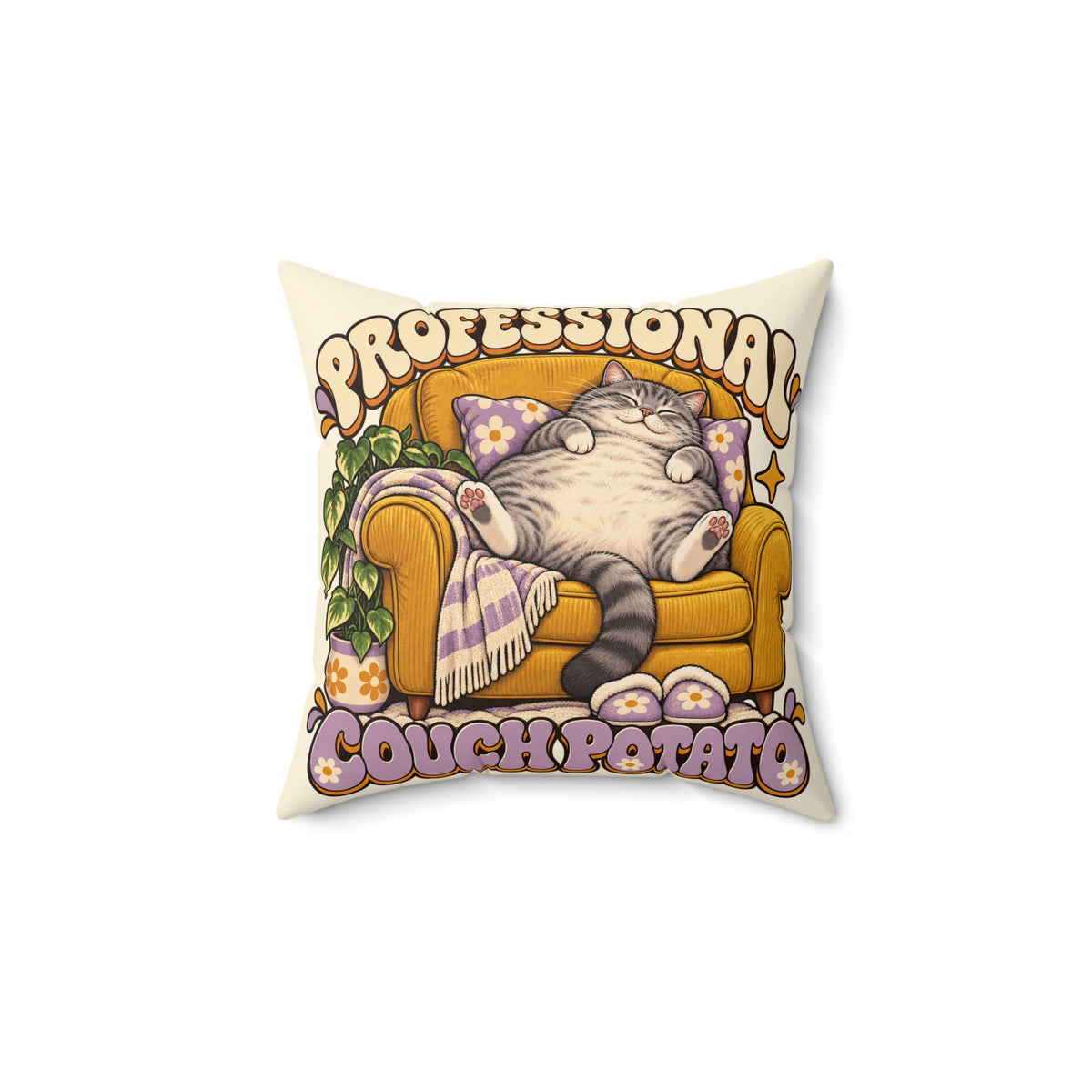 Couch Potato — Custom Pet Portrait Portrait Pillow