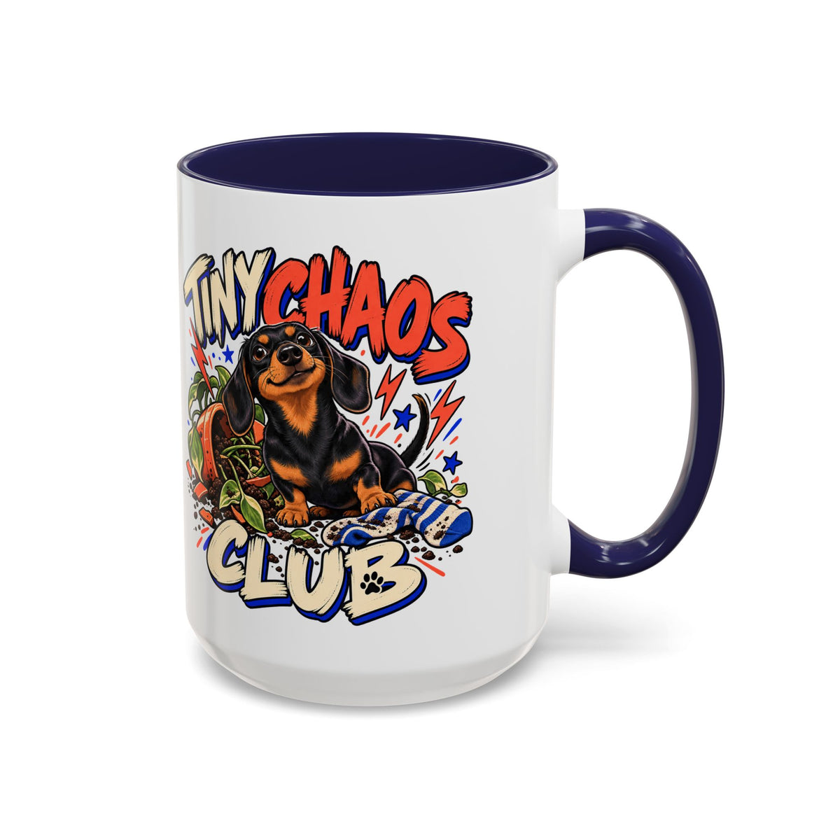 Tiny Chaos Club — Custom Pet Portrait Accent Mug