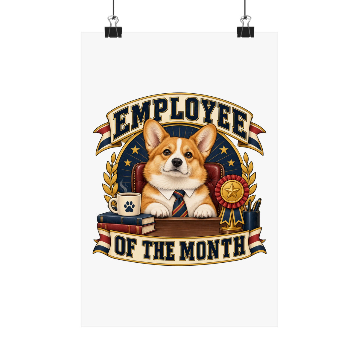 Employee of the Month — Custom Pet Portrait Matte Art Print