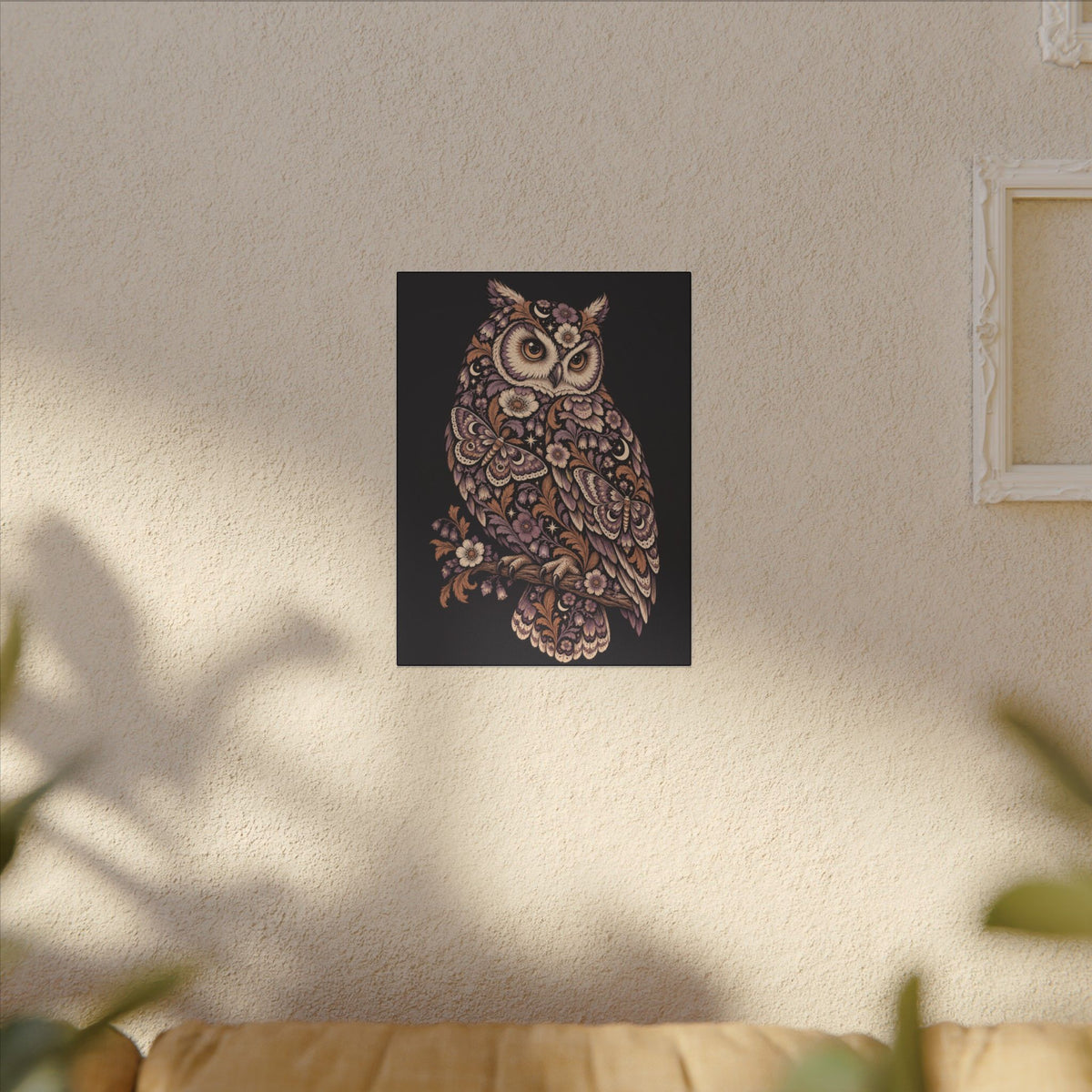 Velvet Sentinel — Matte Stretched Canvas