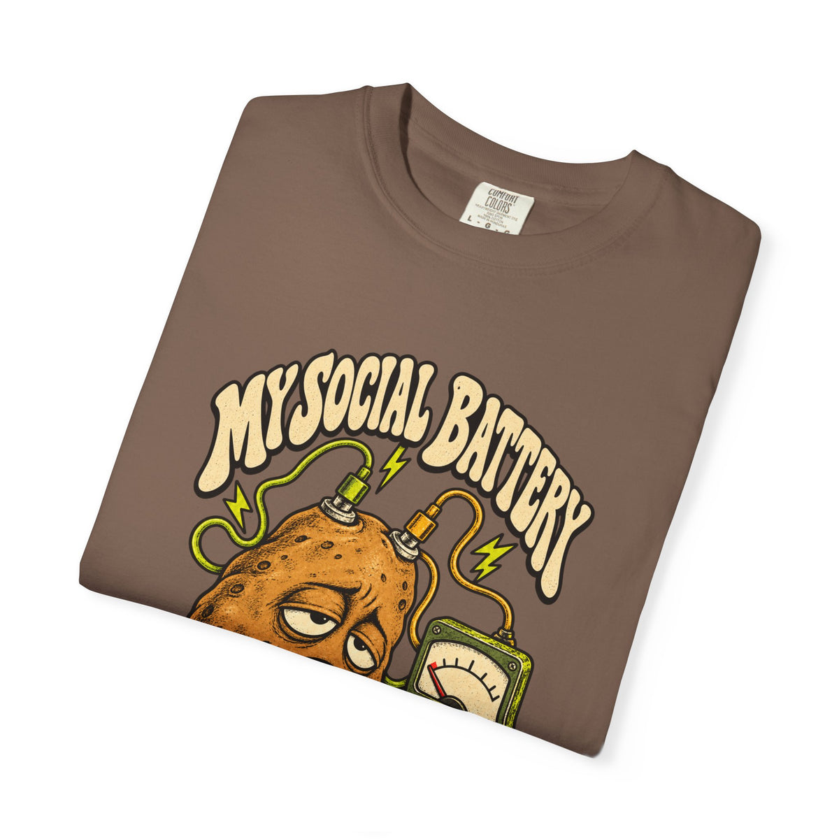 My Social Battery Is a Potato — Garment-Dyed Tee