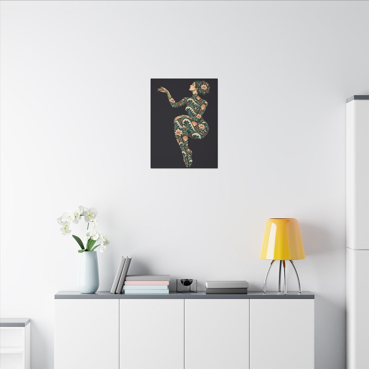 Lunar Tide Muse — Matte Stretched Canvas